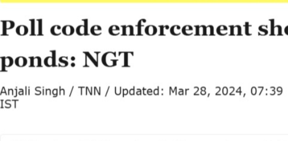 Poll code enforcement shouldn't hit revival of ponds: NGT