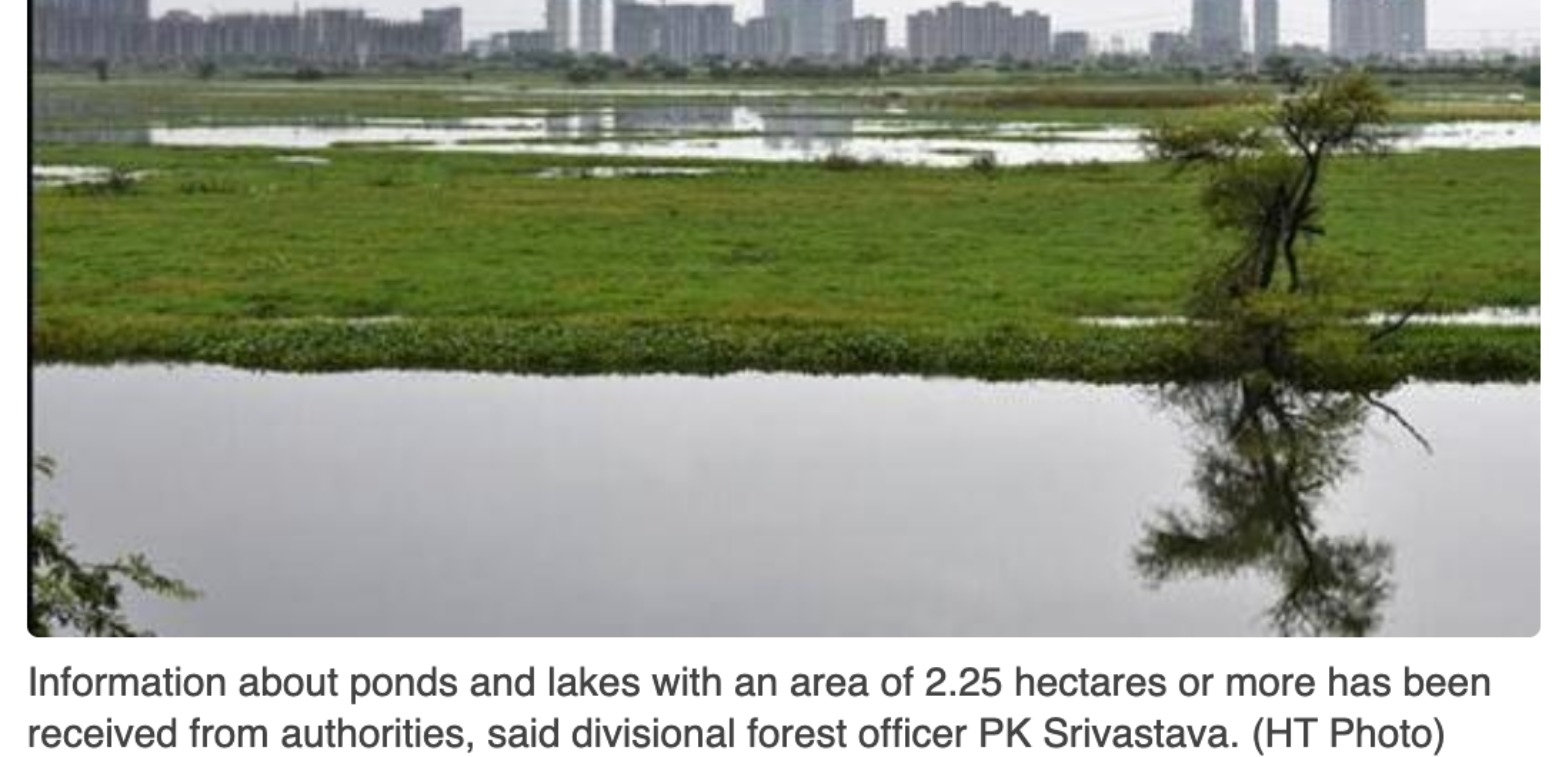 Noida: District admin asks officials to speed up beautification of ponds