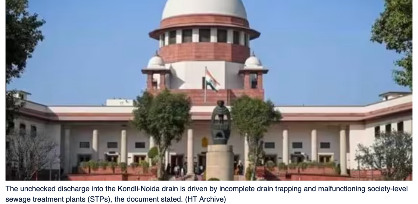 Incomplete drain trapping, faulty STPs continue to pollute Yamuna-linked drain in Noida: SC record