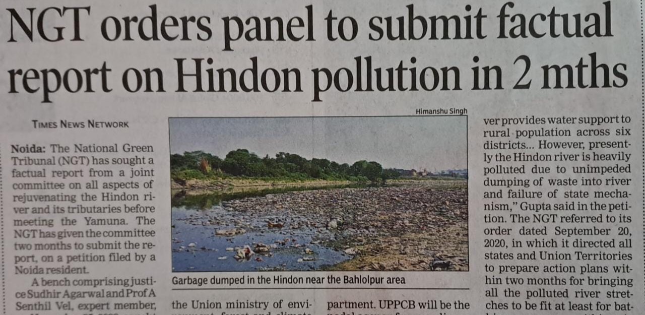 NGT orders panel to submit factual report on Hindon pollution in 2 mths