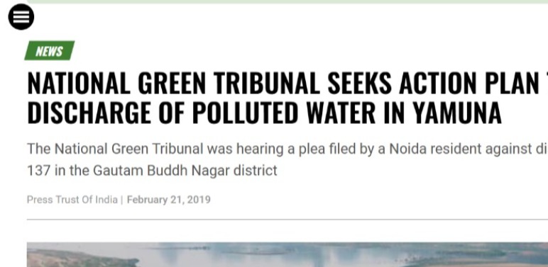 National Green Tribunal Seeks Action Plan To Stop Discharge Of Polluted Water In Yamuna