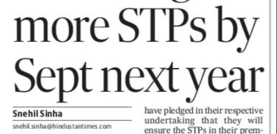 Noida to get 2 more STPs by Sep next year