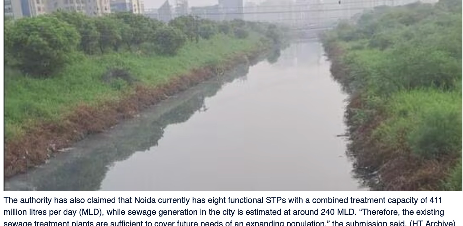 Noida seeks time till 2028 to fully stop sewage flow into drains