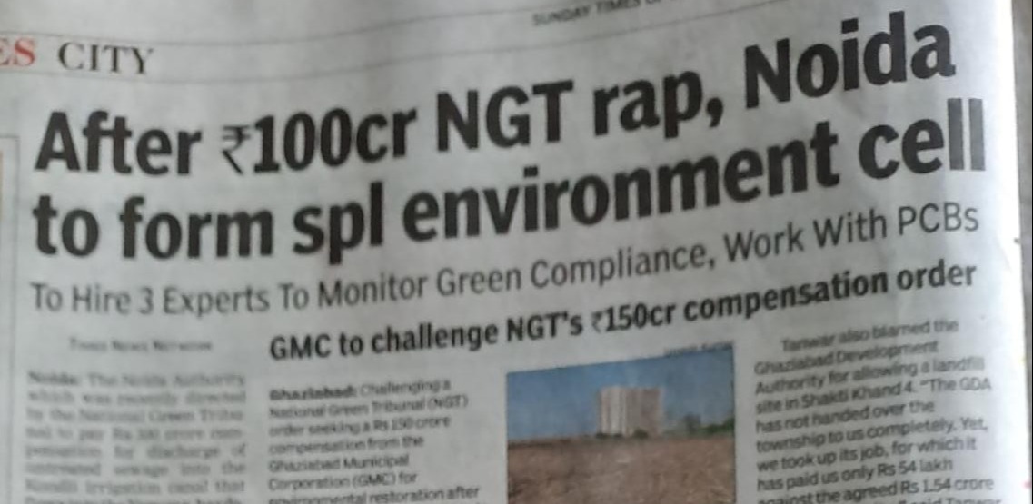 After Rs100cr NGT rap, Noida to form spl environment cell