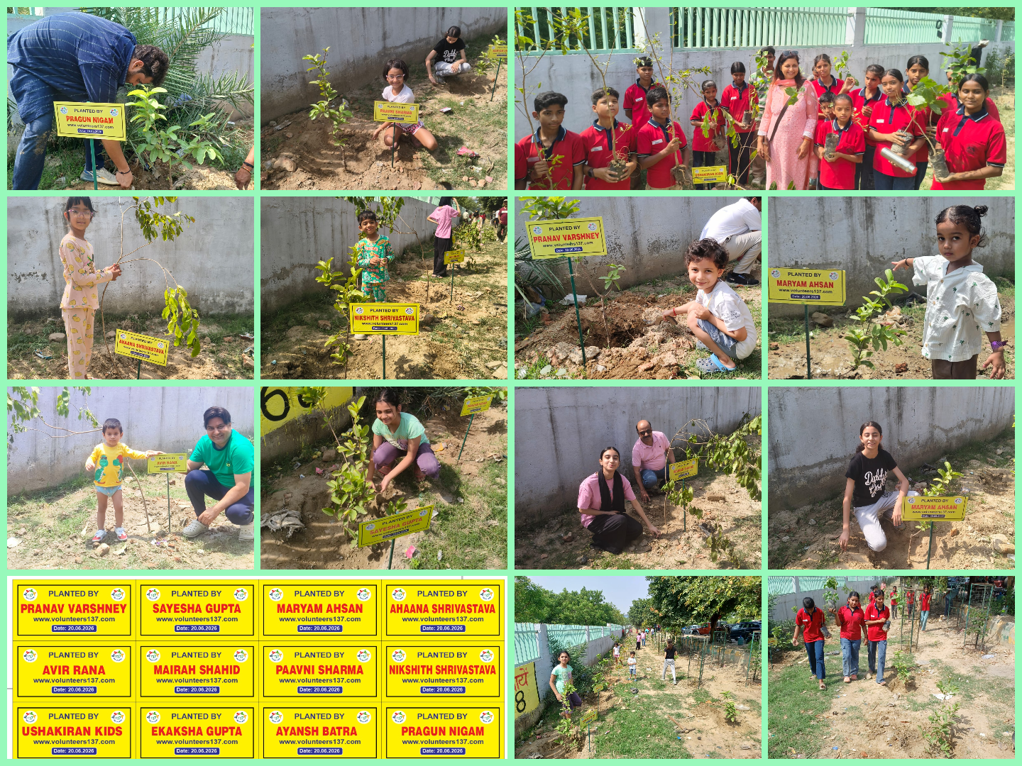 🌱 One Tree Today, A Greener Tomorrow: How 35+ Kids Transformed Noida’s Metro Green Belt 🌳
