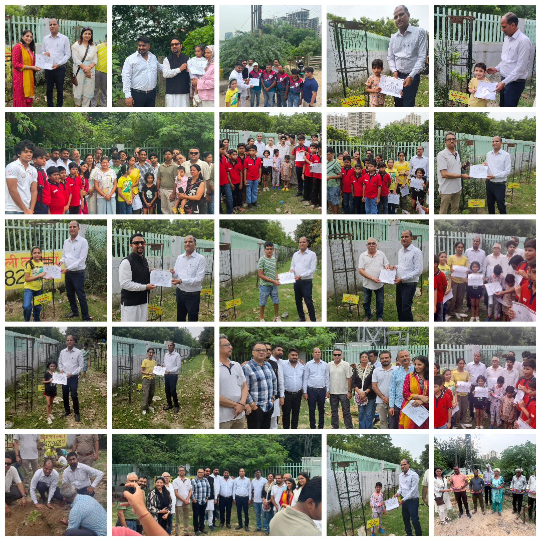 Young Green Champions Honoured by the Gautam Buddh Nagar Forest Department at Sector 137 Mini Forest