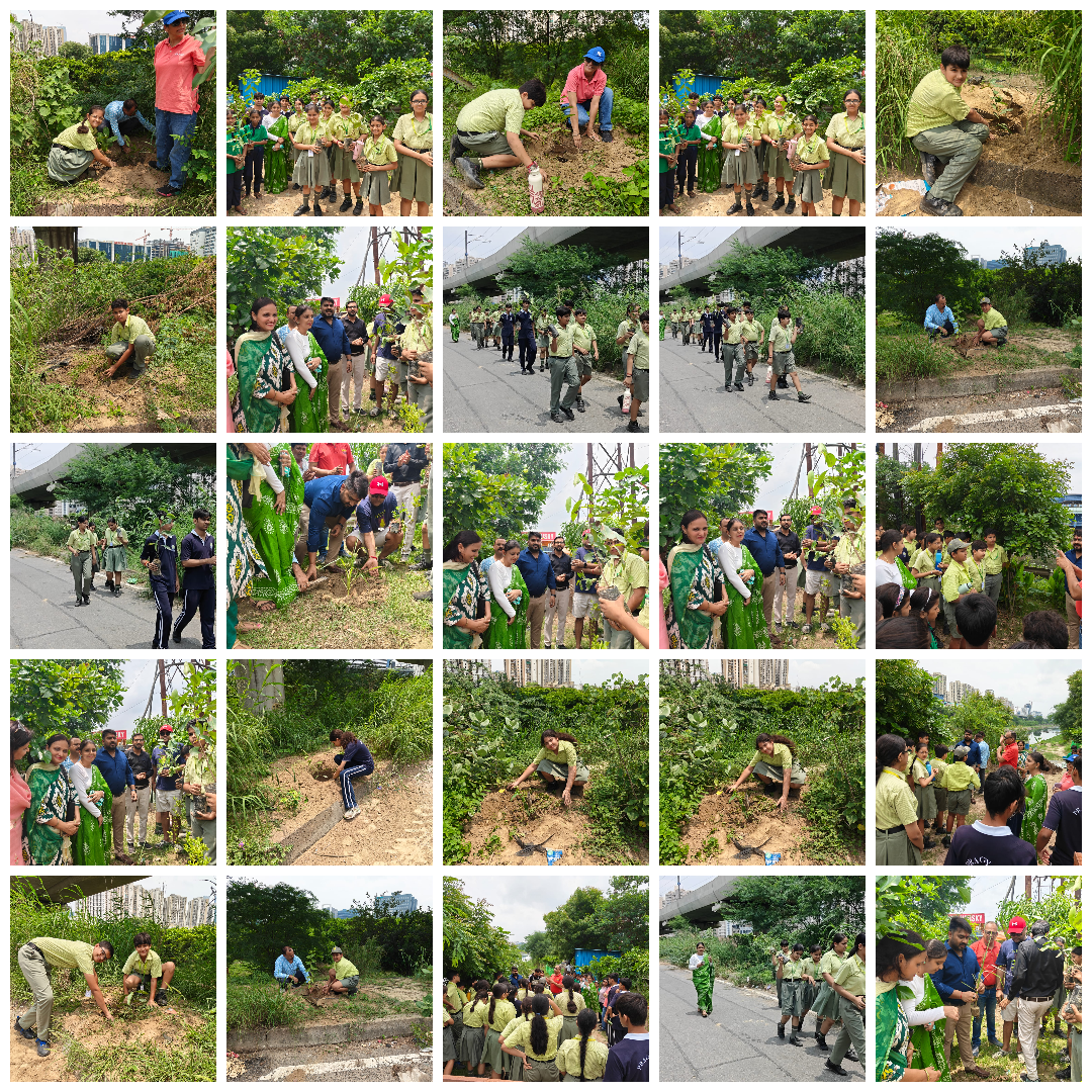 🌱 Young Environmentalists Unite: Pragyan School & Ushakiran Students in Plantation Drive