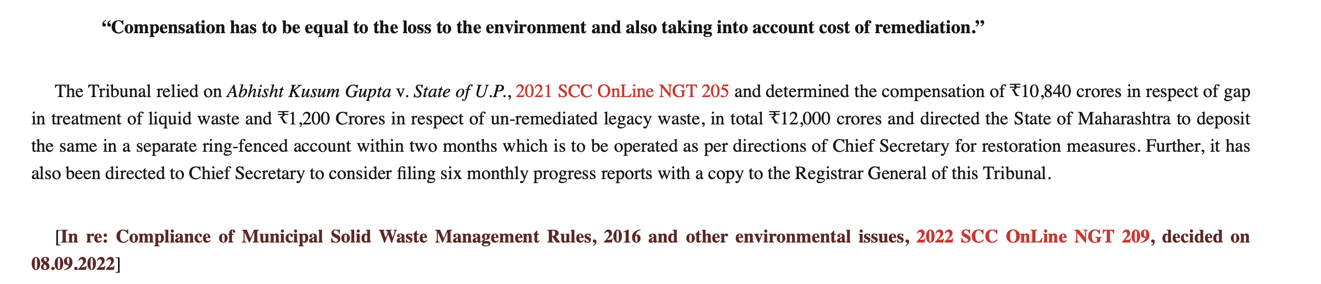 From One Polluted Drain to National Environmental Accountability: The Legacy of OA No. 1002 of 2018